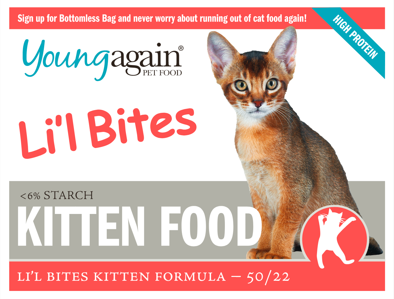 Paw Store Li'l Bites Kitten Food, Young Again Pet Food